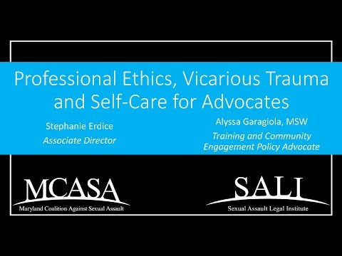 6/13/24 - SAVAT: Professional Ethics, Vicarious Trauma, and Self-Care
