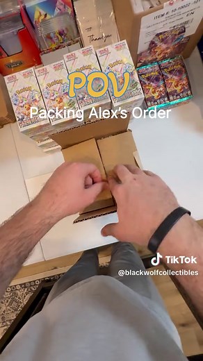 POV: Packing Alex’s Order! #pokémon #pokemoncards #pokemontcg #pokemongo #pokemoncommunity #tcg #pov #shipping