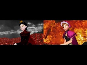 let it glow Anna vs Elsa mmd