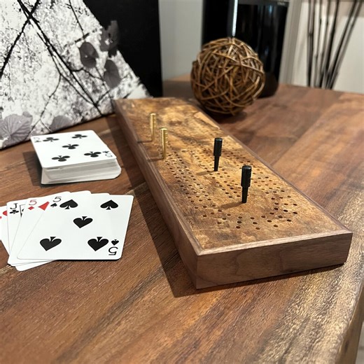 Cribbage Board Handcrafted From Spalted Maple With Walnut Edging - Etsy Canada