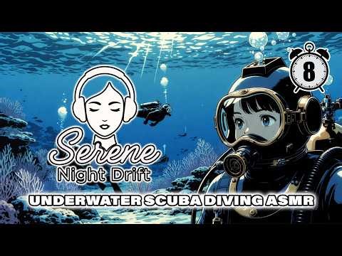 8 Hour Scuba Diving White Noise – Diver Bubble Sounds for Deep Relaxation | Serene Night Drift ASMR