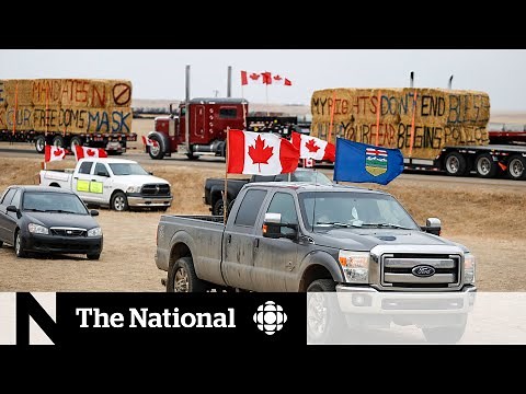 Anti-vaccine mandate convoy blocks Alberta border crossing