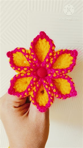 Crochet Flower in 5min | Crochet Flower Applique #shorts