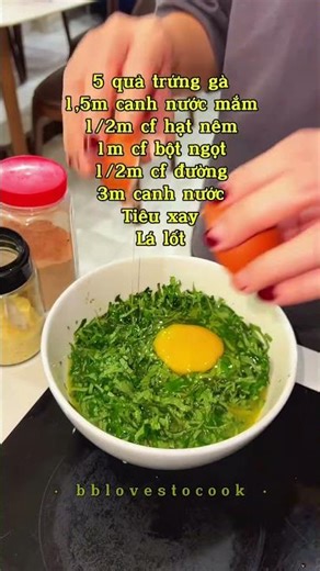 Cách làm trứng chiên lá lốt độc lạ Bình Dương