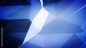 Dark blue plexus animation with edges and faces and smooth motion of them. Spinning camera. Seamless loop.