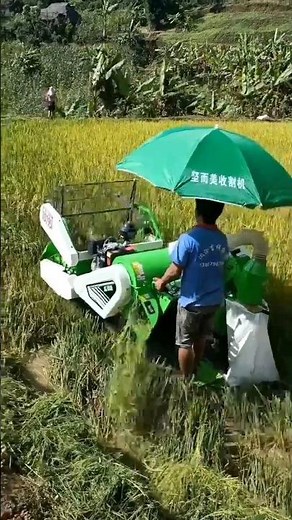 Affordable mini combine harvester