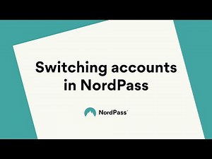 Switching accounts in NordPass