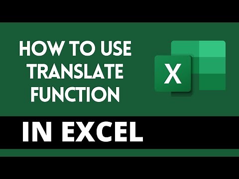 how to use translate function in excel
