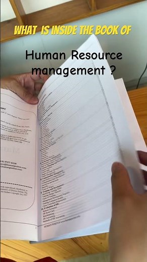 What's inside the book of Human Resource Management?