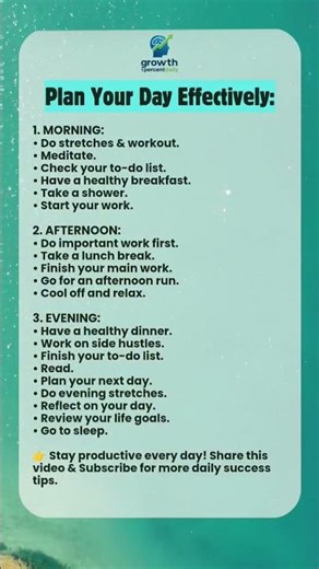 How to Plan Your Day Effectively | Daily Routine for Success & Productivity