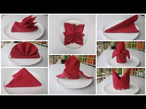 NAPKIN FOLDING | 8 BASIC NAPKIN FOLDS | TUTORIAL