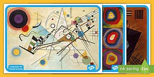Wassily Kandinsky Art Poster Pack - Circles and Triangles