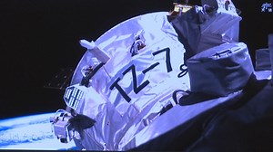 28K views · 740 reactions | China's Tianzhou-7 cargo spacecraft conducted a controlled re-entry into Earth's atmosphere on Nov. 17, 2024. See footage of the spacecraft on orbit, its launch and undocking from the Tiangong space station. Read more  https://trib.al/Jdge6EZ Credit: China Central Television | Space.com | Facebook