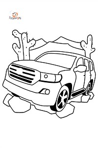 Toyota Land Cruiser Jeep coloring page - Print, and Color Online!