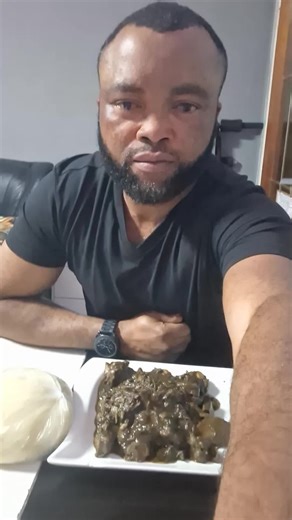 #Adonis fufu with black soup #Adonis