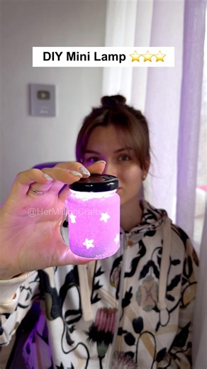DIY Tiny Star Jar Lamp 🌟 Cozy Night Light Idea #diy #trending #craft #cute #viral