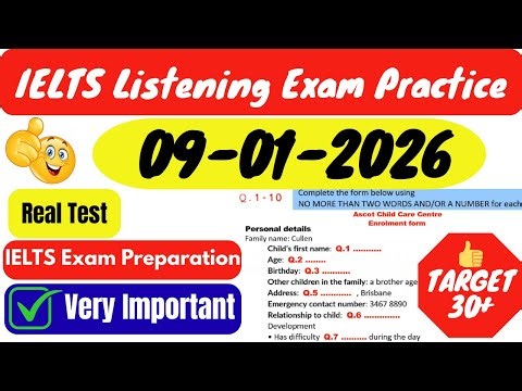 IELTS LISTENING TEST 2026 | IELTS LISTENING PRACTICE TEST WITH ANSWERS 2026