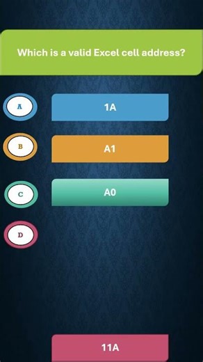 Which Is a Valid Excel Cell Address? | Excel MCQ Explained