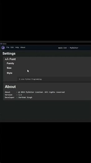 PyEditor With Python #tutorial #windows #coding #shorts