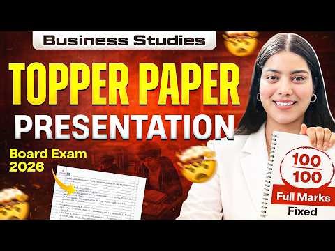 Topper Paper Presentation For Business Studies Board Exam | CBSE BOARDS 2026 🔥💯🤯
