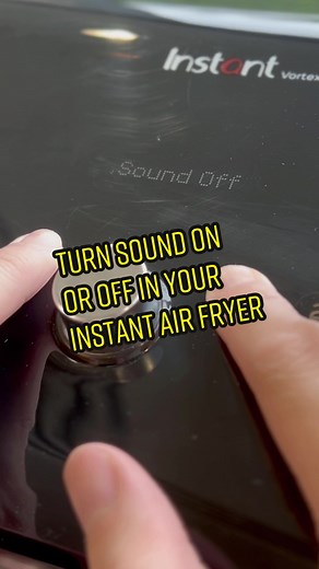 Here’s how to mute ⬇️⬇️⬇️⬇️ 1.Turn instant air fryer on 2.Hold Temp and Time button down for 5 seconds 3.You’ll see “Sound Off” or “Sound On” Now you can enjoy a beeping free kitchen if you want 😂 Works with most of our Instant Air fryers with Temp and Time buttons Tag, share and save this tip if it was useful! #instantpot #instanttips #airfryer
