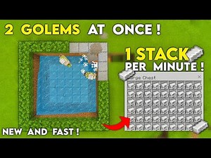 👆👆Minecraft 1.21 Easy Iron Farm Tutorial in Bedrock!