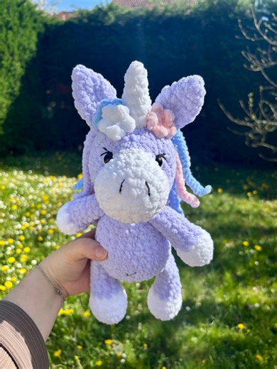 Crochet Unicorn Plush Toy – Handmade - Etsy