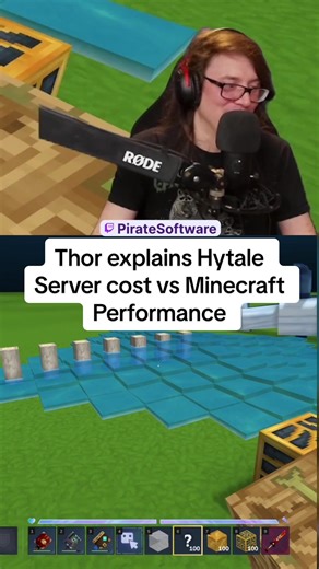 Thor explains Hytale Server cost Vs Minecraft Performance #piratesoftware #hytale #minecraft #minecraftbuilding #hytalegame