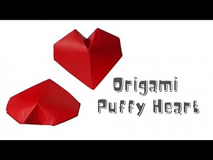 How to make Origami Puffy Heart Instructions - 3D Paper Heart