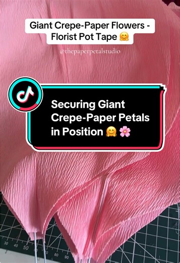 Securing Giant Crepe-Paper Petals Effectively