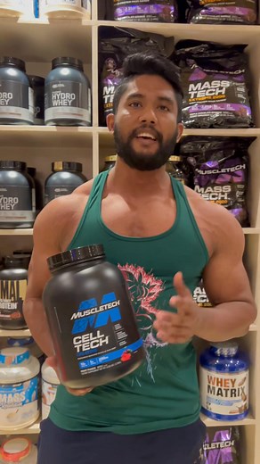 সেল-টেক (Cell-Tech) হচ্ছে MuscleTech ব্র্যান্ডের একটি জনপ্রিয় ক্রিয়েটিন-ভিত্তিক পোস্ট-ওয়ার্কআউট সাপ্লিমেন্ট। মূলত যারা মাংসপেশী দ্রুত রিকভারি ও সাইজ বাড়াতে চান, তাদের জন্য তৈরি। নিচে এর কিছু গুরুত্বপূর্ণ তথ্য: প্রধান বৈশিষ্ট্য • Creatine Monohydrate Creatine HCl: দ্রুত পেশীতে ক্রিয়েটিন সরবরাহ করে, স্ট্রেন্থ ও পাওয়ার বাড়াতে সাহায্য করে। • Carbohydrate Matrix: ইনসুলিন স্পাইক করে ক্রিয়েটিনকে পেশীতে দ্রুত পৌঁছে দেয়। • BCAAs ও Electrolytes: রিকভারি ও হাইড্রেশনে সাপোর্ট। সম্ভাব্য উপকার • ভারি ওয়ার