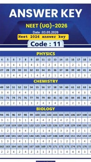 neet answer key code 11#code11#neet2026 #answerkey