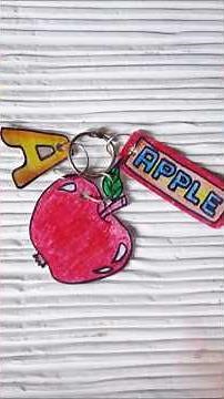 How to make a Paper Keychain at home | Letter A 🍎 #shorts