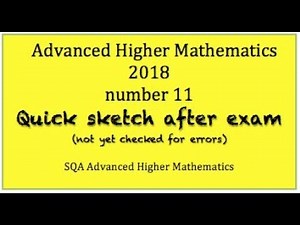 2018 SQA Advanced Higher Mathematics No. 11