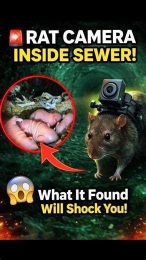 🐀 Camera on a Rat Inside Sewer… What It Found Is Crazy! 😱 #shorts #shorts #viralshorts #experiment