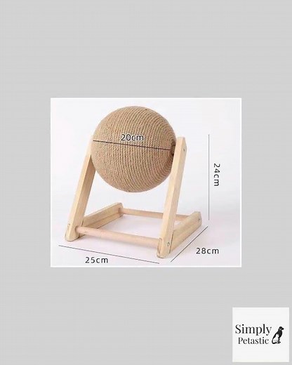 Natural Pine and Hemp Cat Scratching Ball