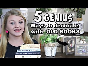 5 Genius Ways to MAKEOVER OLD BOOKS into FARMHOUSE DECOR! | Dollar Tree DIY | Krafts by Katelyn