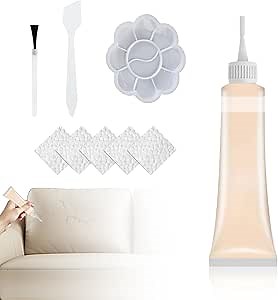 Advanced Leather Repair Gel,2025 Upgraded Leather Repair Coloured Cream Gel,Car Seat Vinyl Repair Kit,Multifunctional Leather Repair Kit for Car Seat Couch and Jacket Repair Kit (Beige)