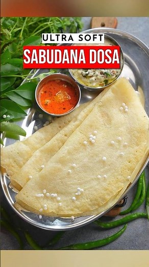 Instant Sabudana Dosa Recipe !!