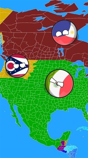 USA 🇺🇲 + Philippines 🇵🇭vs Mexico 🇲🇽 countryballs #countryballs #geography #viralshorts #shorts