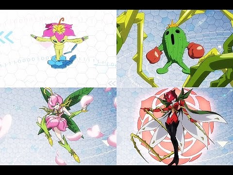 DIGIMON ADVENTURE tri. - PALMON ALL EVOLUTION & ATTACK [60FPS]