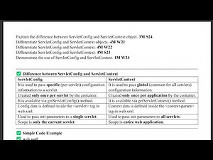 3.3 - Difference between ServletConfig & ServletContext objects & Code - AJP