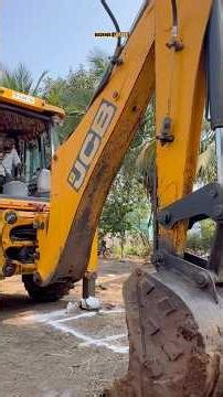 Jcb backhoe digging foundation