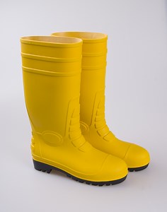 [Hot Item] Yellow Rubber Safety Steel Toe Working Gum Boots Man