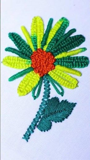 Colorful Daisy Flower Embroidery | Easy Hand Embroidery Design for Beginners