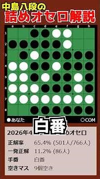 Commentary on Othello problems by Nakajima 8-dan 2026/04/21 #shorts