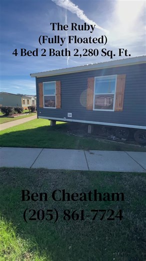 The Ruby (Fully Floated) 4 Bed 2 bath 2,280 Sq.Ft. Ben Cheatham (205) 861-7724 #mississippi #fyp #manufacturedhomes #regionalbuildersgroup #mobilehomes