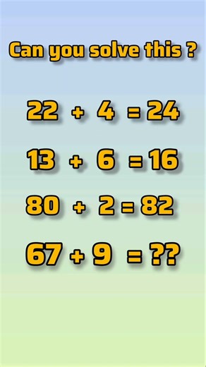can you solve this? #maths #shorts #shortvideo #easylearningmathstricks