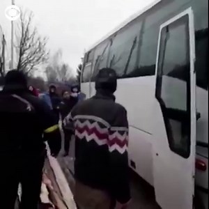 16K views · 172 reactions | Ukrainian police help women and children load onto a bus as they evacuate the city of Brovary, located about 13 miles from Kyiv. https://cbsn.ws/3INg56n | CBS News | Facebook