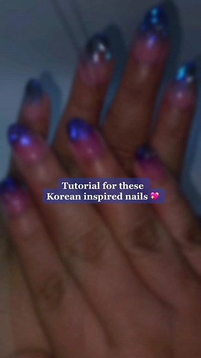 Korean Inspired Nail Tutorial with Jelly Polish and Rhinestones